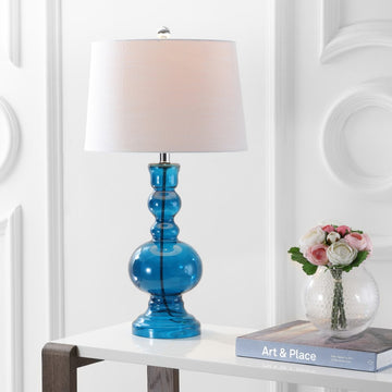 Genie 28.5" Glass LED Table Lamp - JONATHAN Y